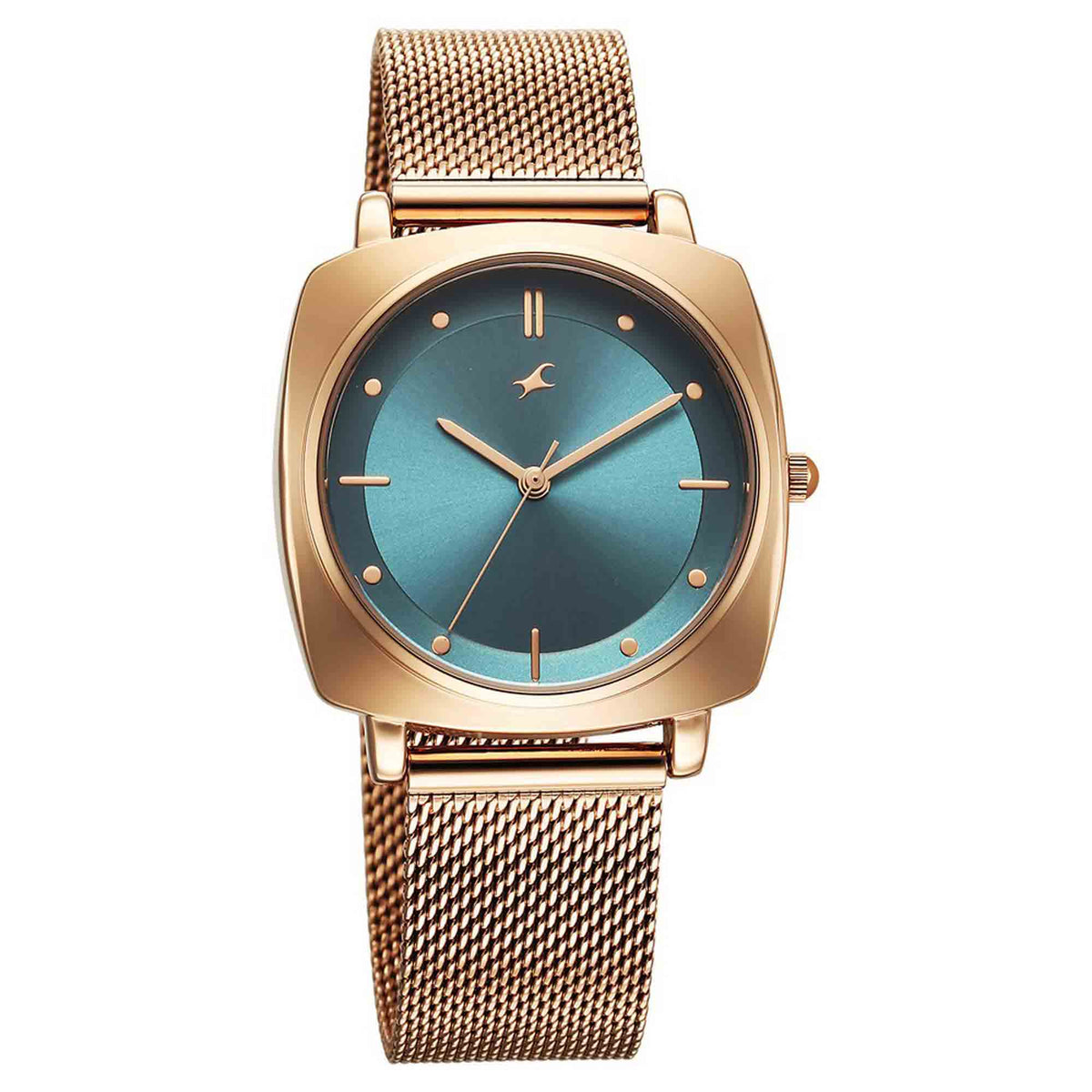 Fastrack Stunners X Quartz Analog Green Dial Stainless Steel Strap Watch For Girls