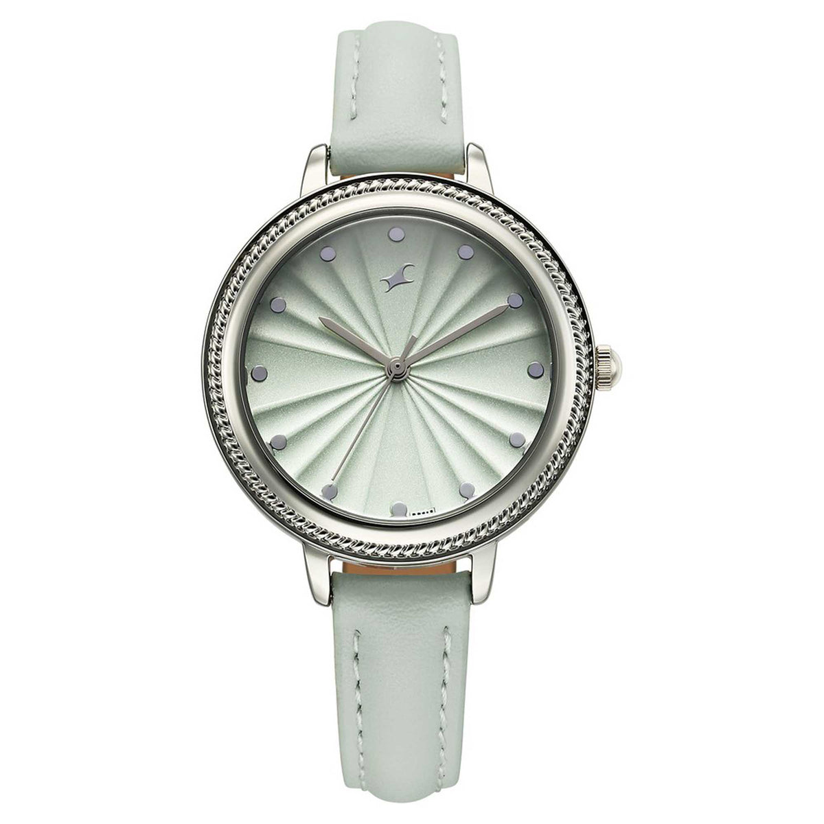 Fastrack Stunners X Quartz Analog Green Dial Leather Strap Watch For Girls