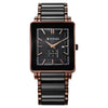 Titan Regalia Shaped Ceramic Quartz Analog with Date Black Dial Steel & Ceramic Strap Watch For Men