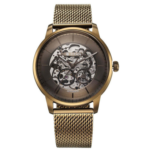 Titan Green Dial Stainless Steel Strap Automatic Watch for Men
