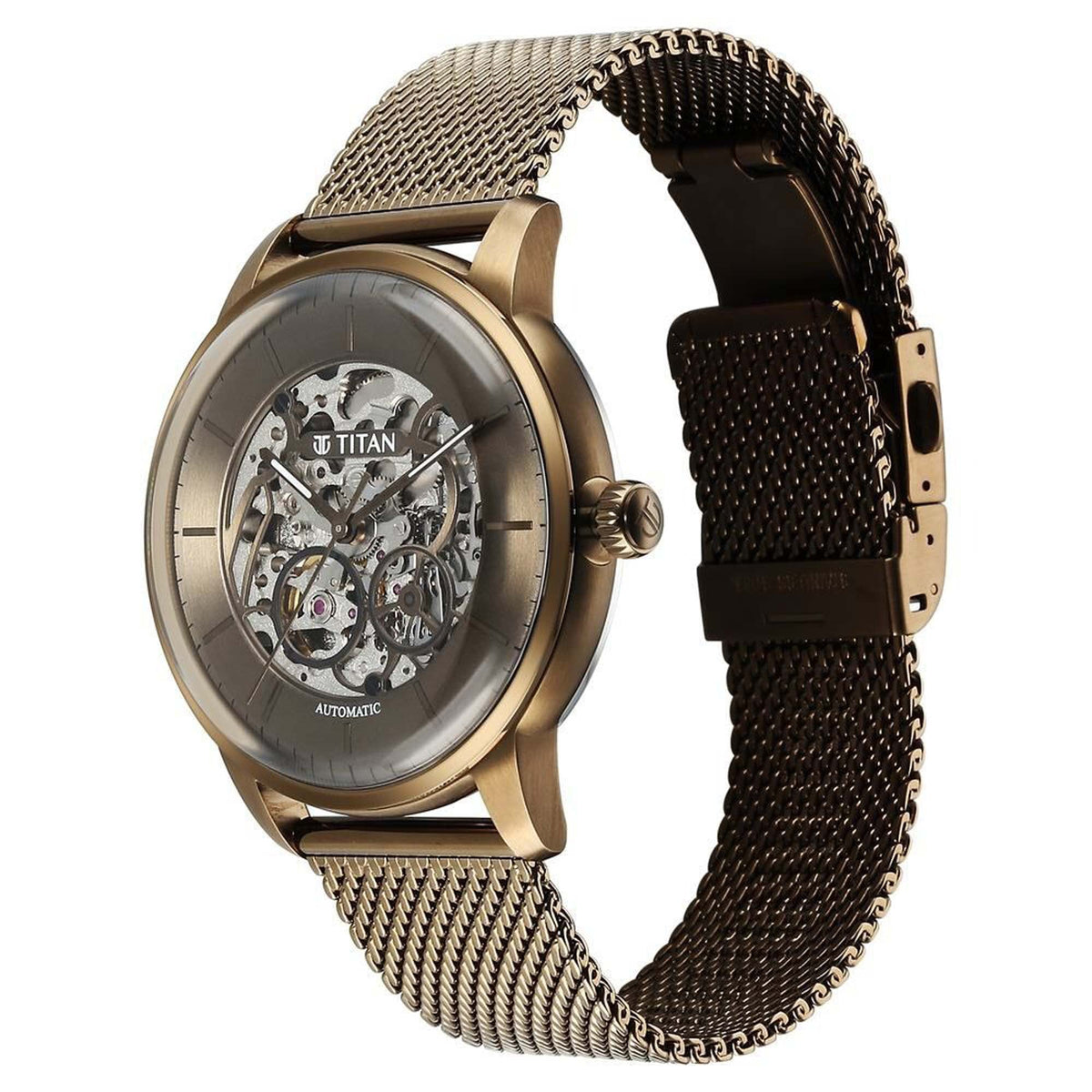 Titan Green Dial Stainless Steel Strap Automatic Watch for Men