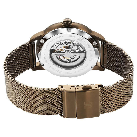 Titan Green Dial Stainless Steel Strap Automatic Watch for Men