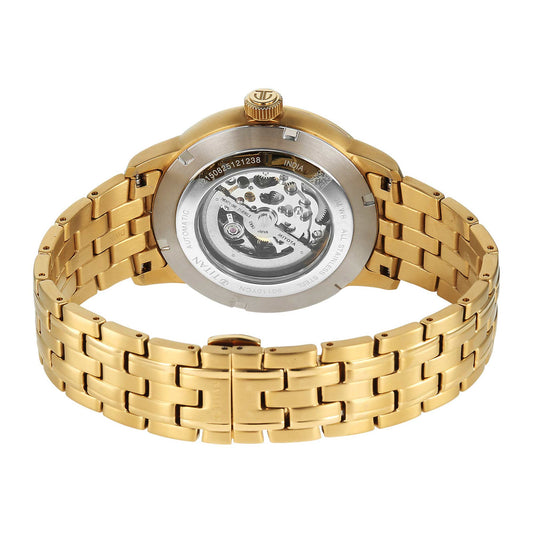 Titan Green Dial Gold Stainless Steel Strap Concealed Automatic Watch for Men
