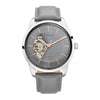 Titan Automatic Sectoral Grey Dial Grey Leather Strap Watch for Men