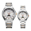 Titan Bandhan Silver Dial Two Toned Stainless Steel Strap Analog Watch for Couple