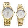 Titan Off-White Dial Gold Stainless Steel Strap Analog with Date Watch for Couple
