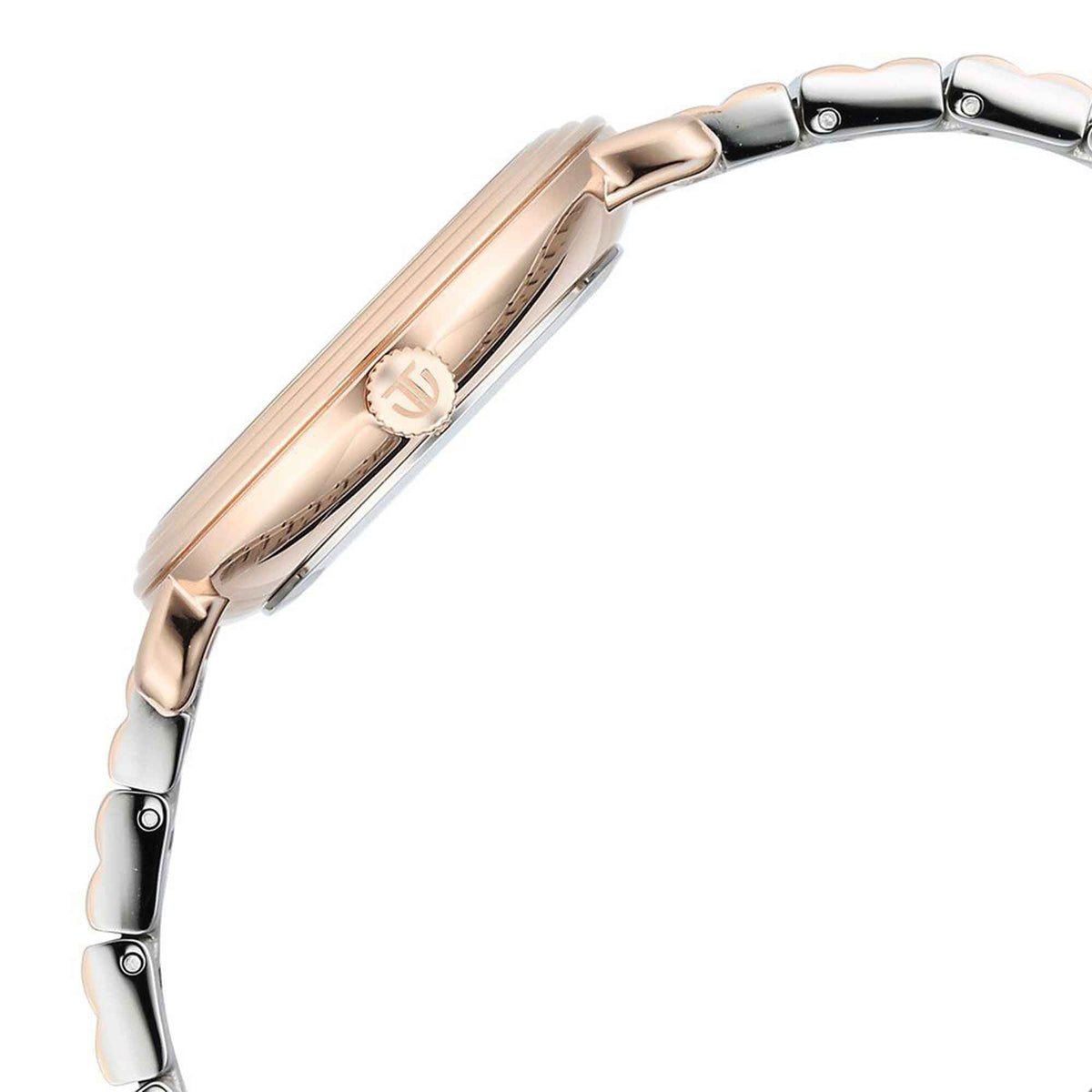 Titan Aura Quartz Analog Silver Dial Two Toned Stainless Steel Strap Watch For Women