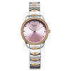 Titan Raga Showstopper Quartz Analog Purple Dial Two Toned Metal Strap Watch For Women 95281KM01
