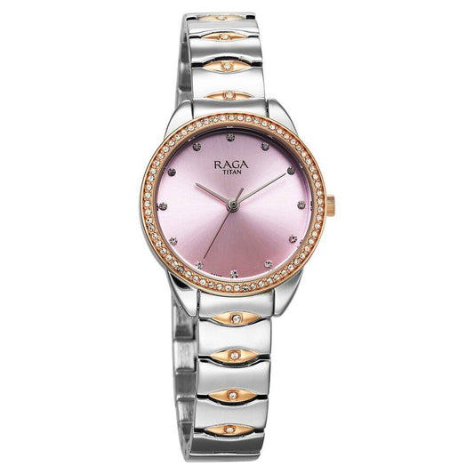 silver watch with gold
