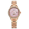 Titan Fashion Pink Mother of Pearl Dial Rose Gold Stainless Steel Strap Analog with Date Watch for Women