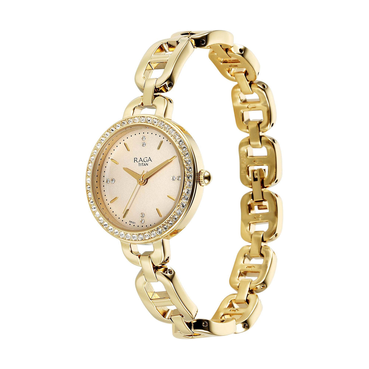 Titan Raga Showstopper 2.0 Quartz Analog Gold Dial  Gold Color Stainless Steel Strap Watch For Women