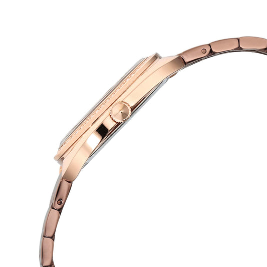 Titan Glamour Quartz Analog Brown Dial Brown Stainless Steel Strap Watch For Women
