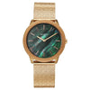 Titan Purple Mother of Pearl Dial Rose Gold Metal Strap Analog Watch for Women