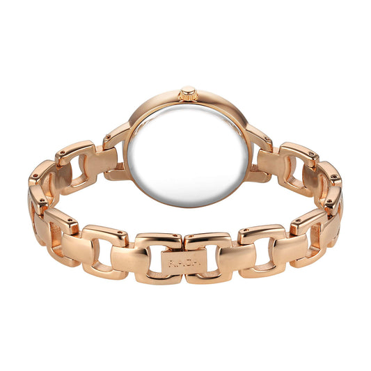 Titan Raga Showstopper Pink Dial Rose Gold Metal Strap Analog Watch for Women
