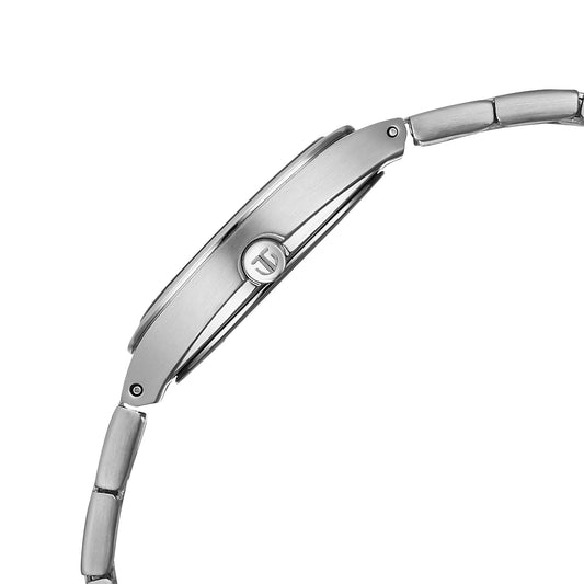 Titan Workwear Blue Dial Silver Metal Strap Analog with Date Watch For Women