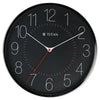 Titan Metallic Black Wall Clock with Slim Hands - 30 cm x 30 cm (Medium)