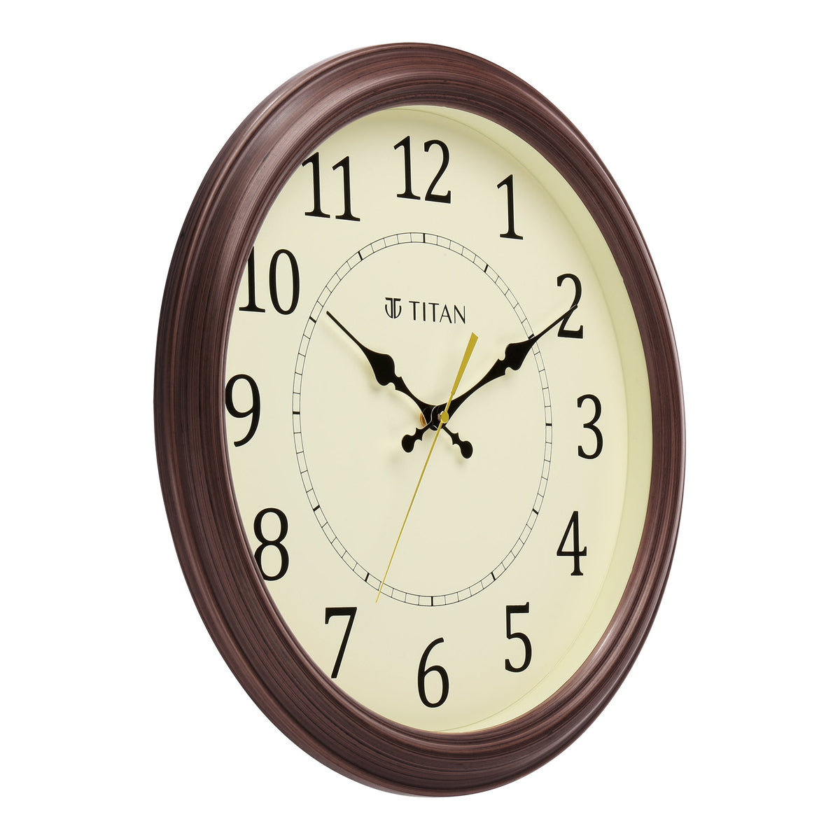 Titan Classic 42 cm Off-White Wall Clock: Silent Serenity