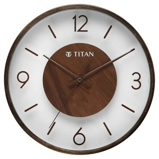 Titan Glass-Wood Fusion Wall Clock