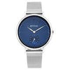 Titan Slimline Quartz Analog Offset Second Hand Blue Dial with Mesh Strap Watch for Women
