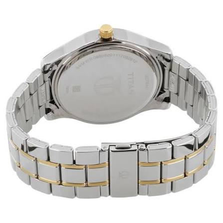 Titan Regalia Baron Silver Dial Analog with Date Stainless Steel Strap Watch for Men 1627BM03