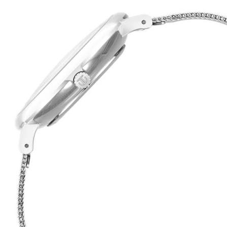 Titan Slimline Quartz Analog Offset Second Hand Blue Dial with Mesh Strap Watch for Women