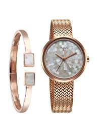 Titan Raga Memoirs Quartz Analog Mother Of Pearl Round Dial Rose Gold Metal Strap Watch For Women