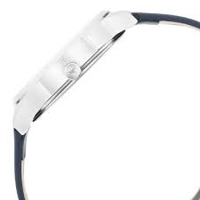 After Dark White Dial Leather Strap Watch for Guys 3273SL01