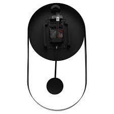 Titan Contemporary Modern Metallics Pendulum Wall Clock with Black Dial Silent Sweep Technology - 45.cm x 24.5 cm