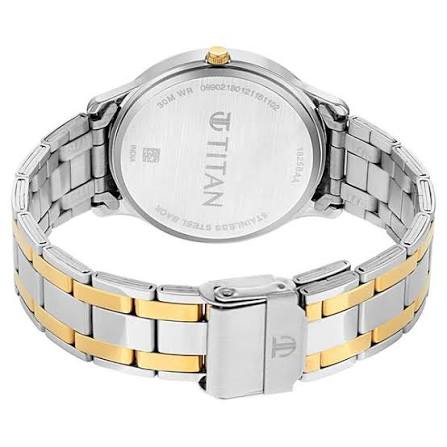 Titan Analog with Date Brown Dial Metal Strap watch for Men 1825BM01