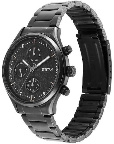 Titan Neo Black Dial Multi Stainless Steel Strap watch for Men 1803NM01