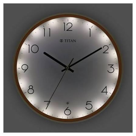 Titan Classic LED Backlit Clock with Silent Sweep Technology 34.5 x 34.5 cm (Medium)