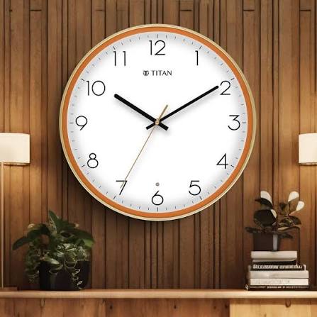 Titan Classic LED Backlit Clock with Silent Sweep Technology 34.5 x 34.5 cm (Medium)