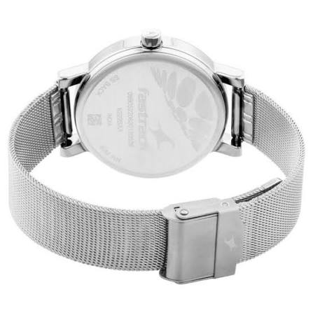 Fastrack Bare Basics Quartz Analog Rose Gold Dial Stainless Steel Strap Watch for Girls