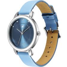 Fastrack Stunners Quartz Analog Blue Dial Leather Strap Watch for Girls 6282SL01