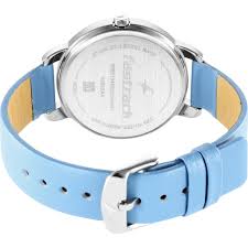 Fastrack Stunners Quartz Analog Blue Dial Leather Strap Watch for Girls 6282SL01