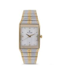 Titan Quartz Analog with Date Silver Dial Stainless Steel Strap Watch for Men 9151BM01
