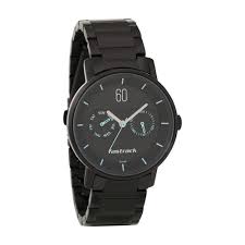 Fastrack Go Skate Quartz Analog with Day and Date Black Dial Stainless Steel Strap Watch for Girls