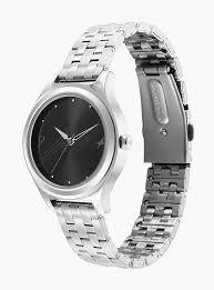 Fastrack Stunners Black Dial Metal Strap Watch for Girls 6152SM06