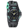SF Quartz Analog Black Dial PU Strap Watch for Men