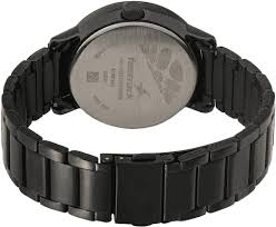 Fastrack Go Skate Quartz Analog with Day and Date Black Dial Stainless Steel Strap Watch for Girls