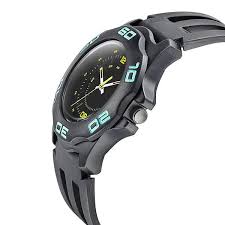 SF Quartz Analog Black Dial PU Strap Watch for Men