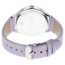 Titan Pastel Dreams Analog Waterproof Mother Of Pearl Dial Pale Purple Leather Strap Watch For Women 2670SL02
