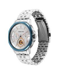 Fastrack Exuberant Quartz Multifunction Silver Dial Stainless Steel Strap Watch for Guys