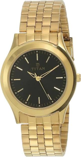 Titan Quartz Analog Black Dial Stainless Steel Strap Watch for Men 1648YM03