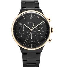 Titan Urban Magic Black Dial Analog Stainless Steel Strap watch for Men