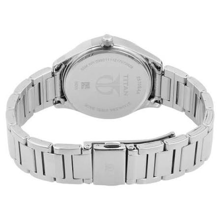 Titan Workwear Blue Dial Women Watch With Stainless Steel Strap 2570SM01