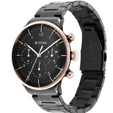Titan Urban Magic Black Dial Analog Stainless Steel Strap watch for Men