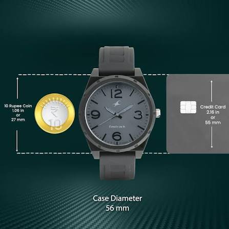 Fastrack Trendies Quartz Analog Grey Dial Silicone Strap Watch for Guys
