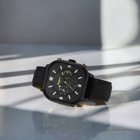 Titan Octane Aerobatics Black Chrono Fabric Strap Watch for Men