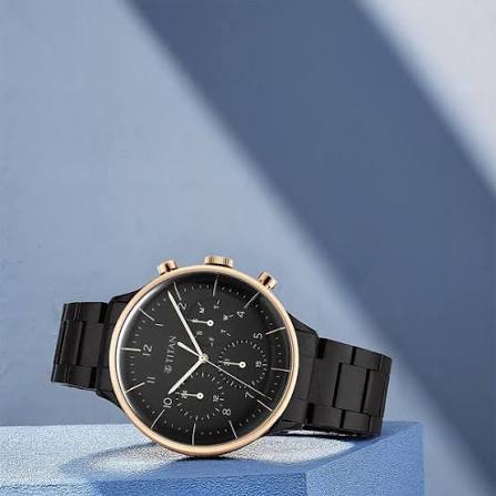 Titan Urban Magic Black Dial Analog Stainless Steel Strap watch for Men